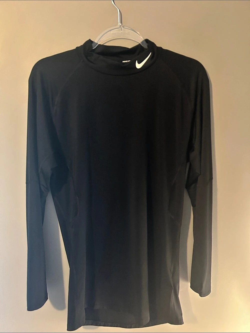 Nike Pro Dri-FIT Fitness Mock-Neck Long-Sleeve Top Black XL